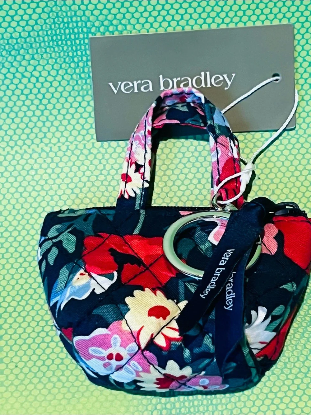 Vera Bradley Tote Bag Charm “Poppy Field”